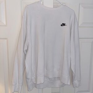 White Nike Crew Neck Sweatshirt